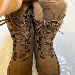 PAJAR WOMENS MID CALF BOOTS LACE UP WATERPROOF BROWN Sz 8/8.5 $340
